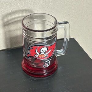 Tampa Bay Buccaneers NFL Clear Beer Stein,  Mug  Design, Raised 3D Logo